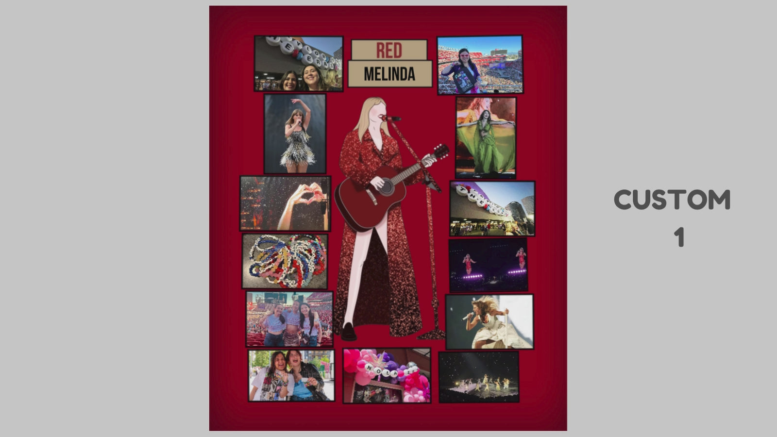 RED Personalized Blanket | 13 Photos | 50x60 inches
