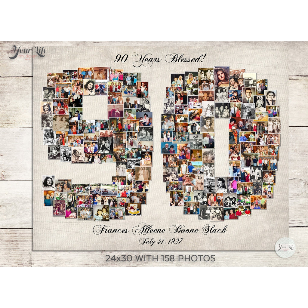 Amazon.com - Personalized 50th 60th 70th 80th Numbered Photo Collage Gift,Custom  Any Number, Personalized 50th Birthday Photo Collage Gift, 50th Birthday  Party Decorations,50th Anniversary Birthday Gift