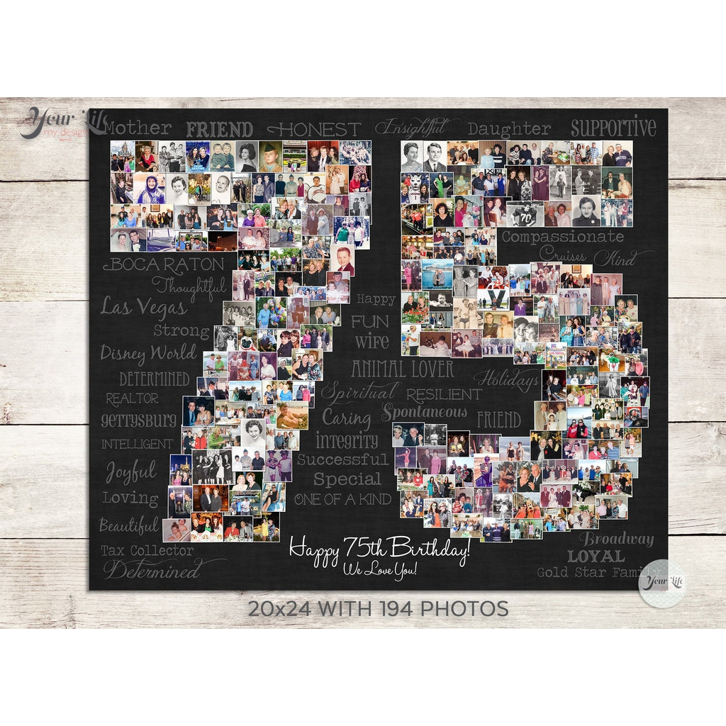 75th Birthday Photo Collage