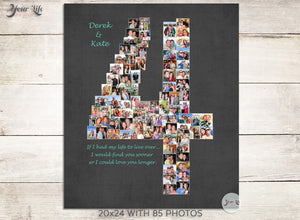 4th Anniversary Gift Photo Collage