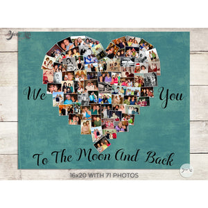 I Love You To The Moon and Back Photo Collage