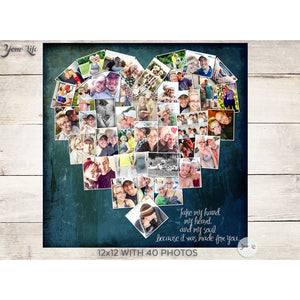 2nd Anniversary Heart Photo Collage