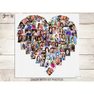 2nd Anniversary Heart Photo Collage