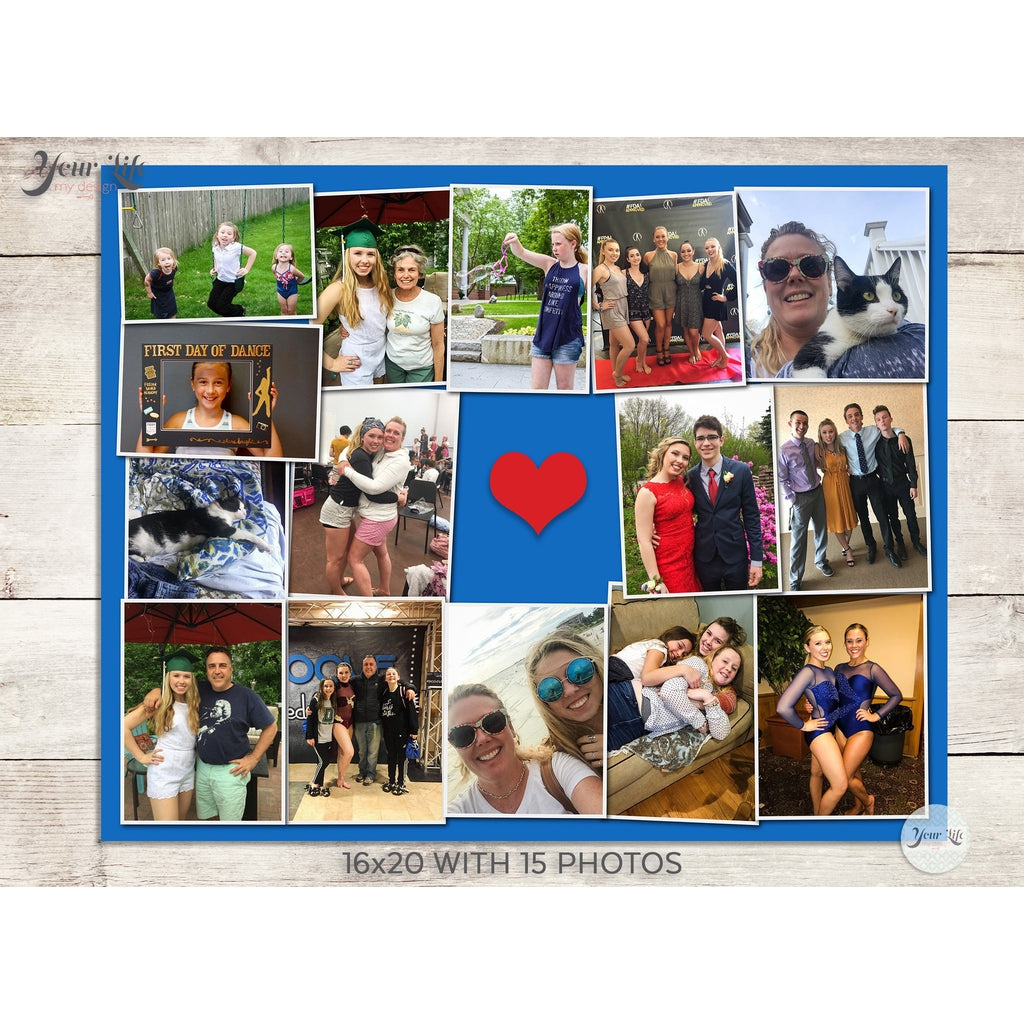 WALL CLING Photo Collage, Dorm Room Decor, Modern Room Decor, Peel &amp; Stick on your Wall Print/Cling