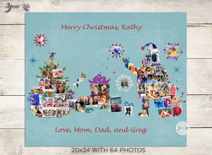 Christmas Gift Photo Collage, Santa Claus Photo Collage