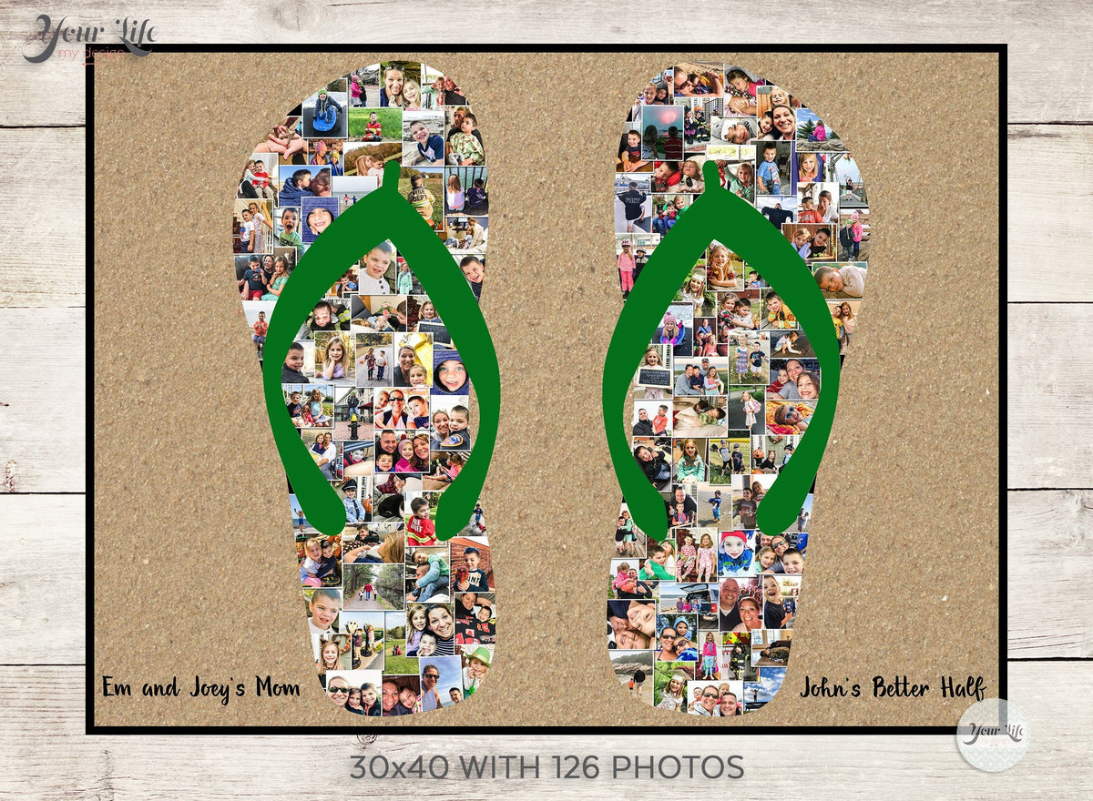 Flip Flops Beach Life Photo Collage