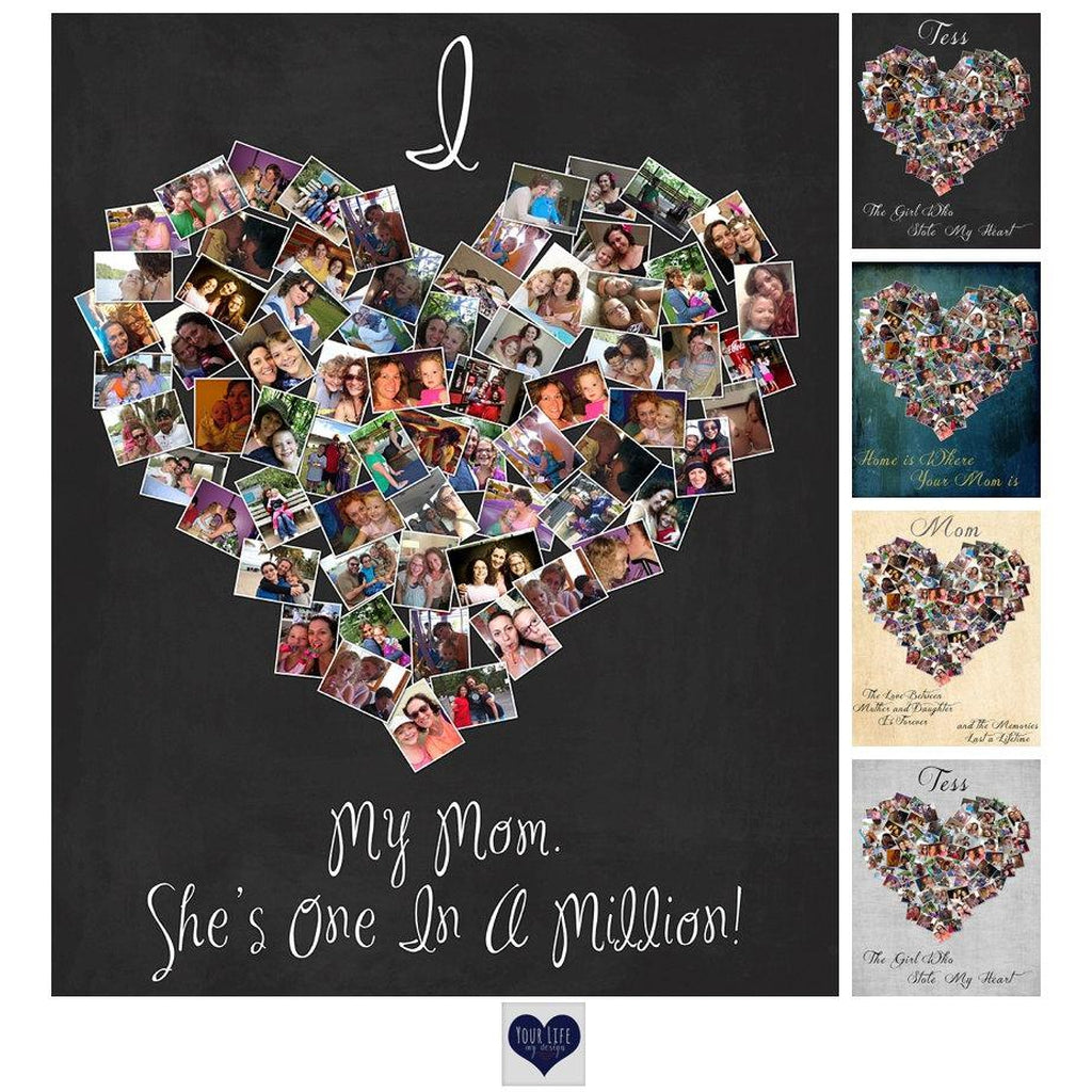 Birthday Present For Mom, Mother Birthday Gift, Personalized Gift For Mom,  Mom Photo Collage Canvas - Stunning Gift Store