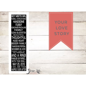 Wedding Vows on Canvas,  Wedding Vow Art,  Custom Vows, Anniversary Gift, Wedding Gift, Valentines Day Vows - Display at your Wedding