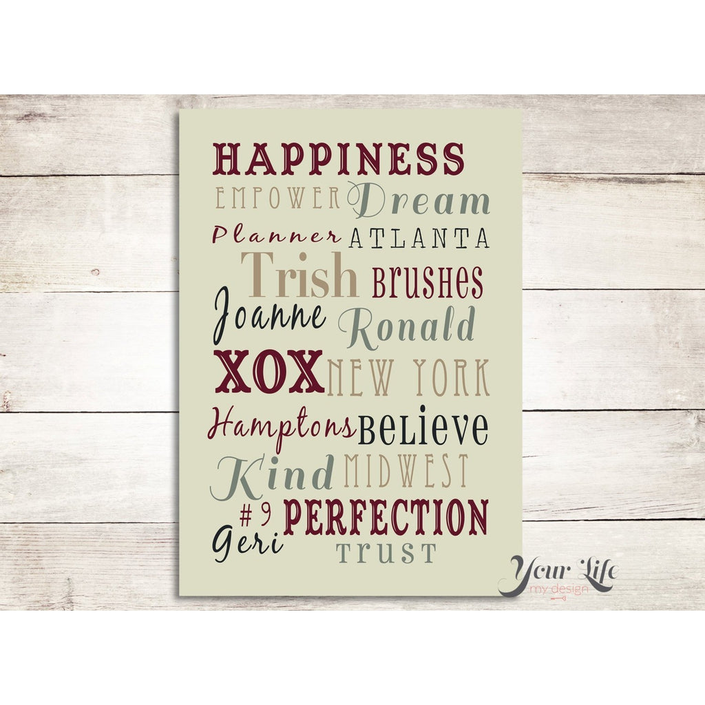 Harley Davidson Personalized Art Print - Subway Art - Wall Art - Family Art Poster - Family Art - Family Rules - Canvas Wall Art