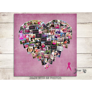 Breast Cancer Survivor Gift Photo Collage