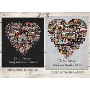 Family Heart Photo Collage